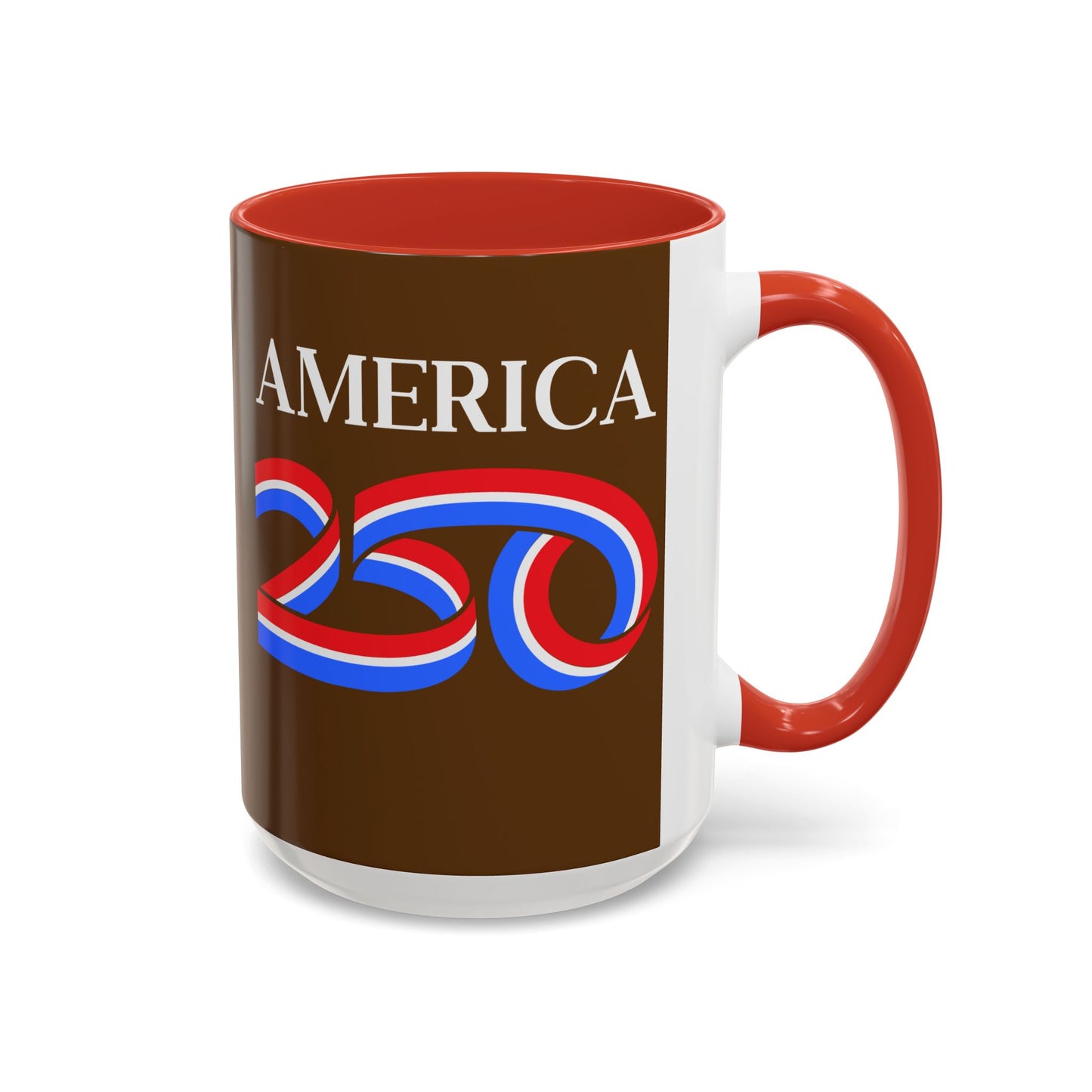 America 250 Brown Accent Mug by theGreenDragonTavern.shop