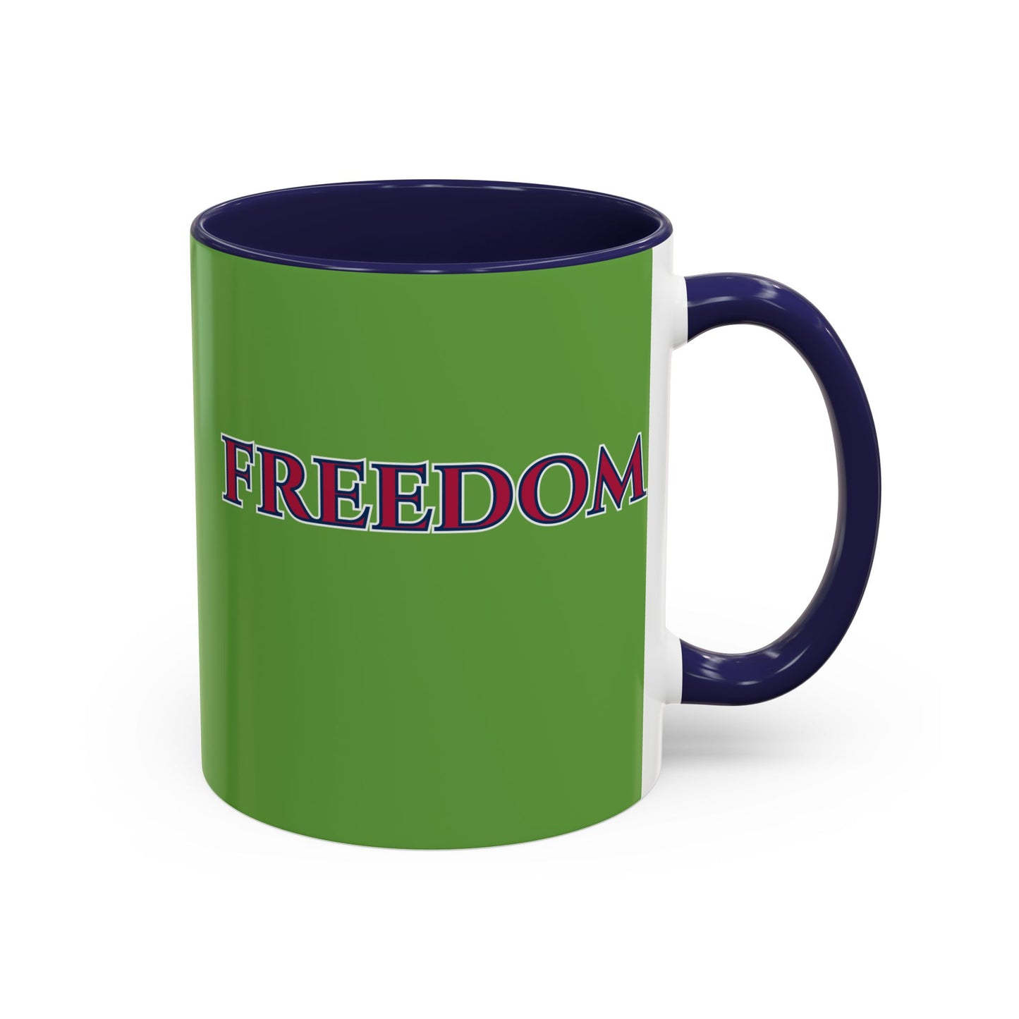 Freedom, Green Accent Mug by theGreenDragonTavern.shop