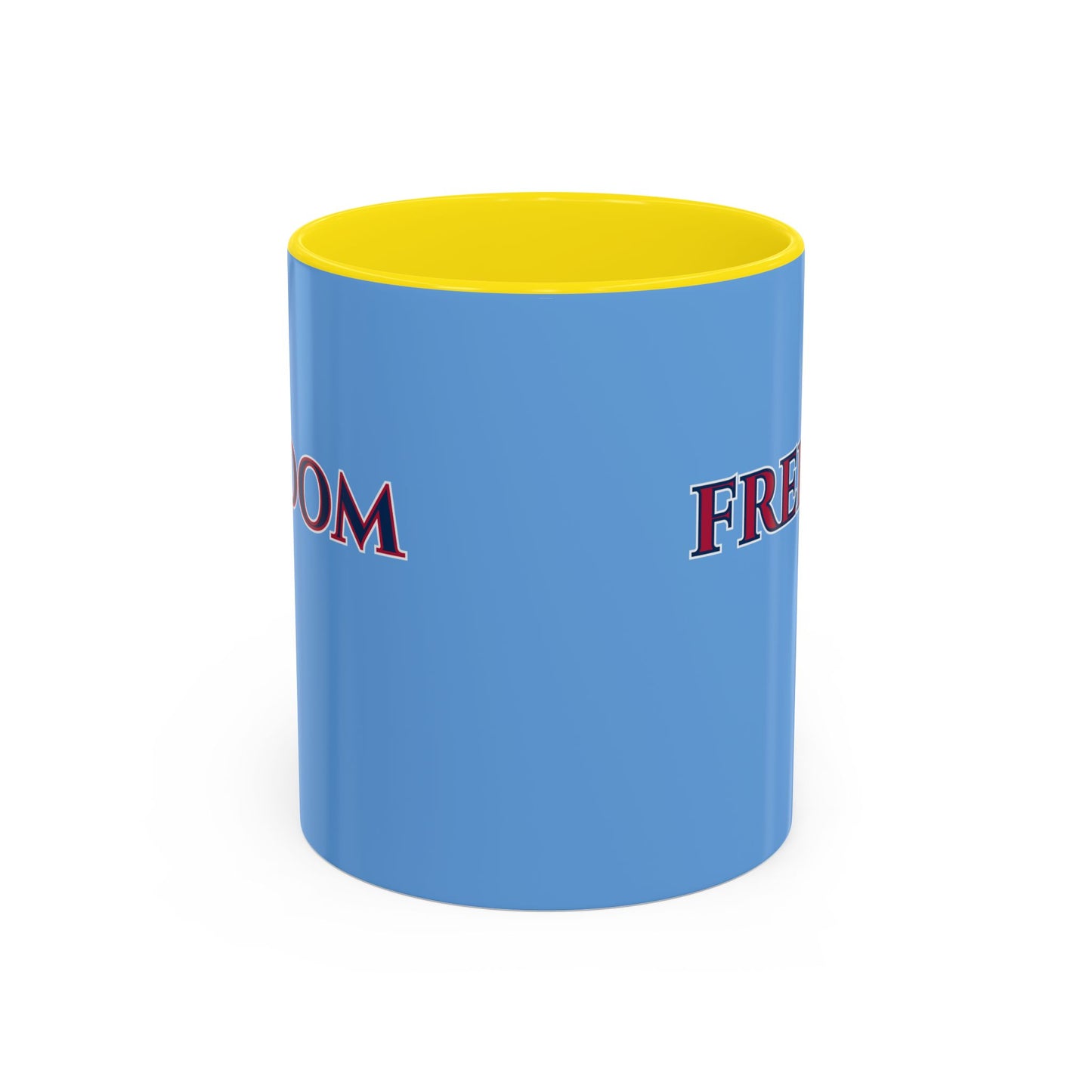 Freedom, Light Blue Accent Mug by theGreenDragonTavern.shop