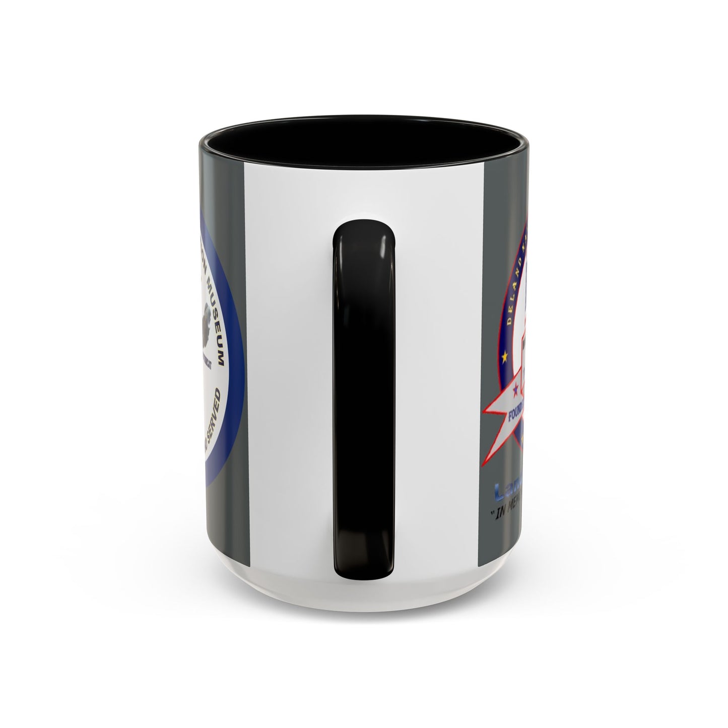 DNASM 2-sided, Founding & Student Art w/Navy Ring Grey Accent Mug by theGreenDragonTavern.shop