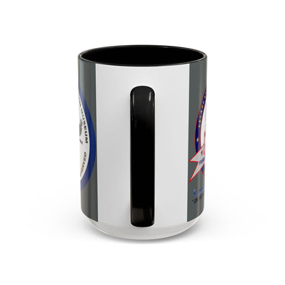 DNASM 2-sided, Founding & Student Art w/Navy Ring Grey Accent Mug by theGreenDragonTavern.shop