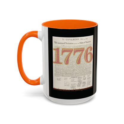 Declaration of Independence Black Accent Mug by theGreenDragonTavern.shop