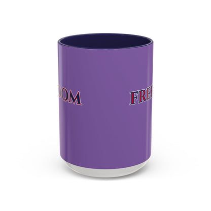 Freedom, Light Purple Accent Mug by theGreenDragonTavern.shop