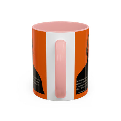 We hold these truths to be self-evident Orange Accent Mug by theGreenDragonTavern.shop