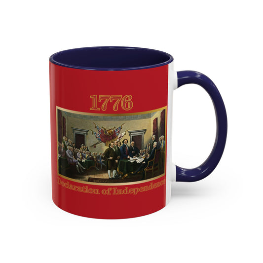 Declaration of Independence Red Accent Mug by theGreenDragonTavern.shop