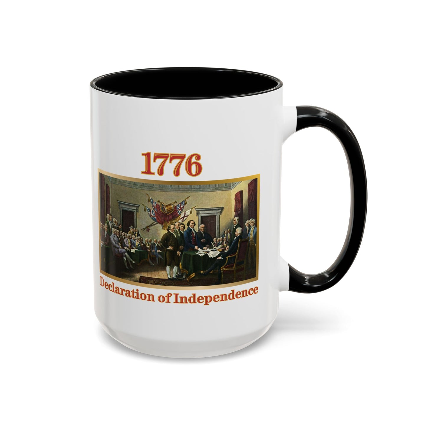 Declaration of Independence White Accent Mug by theGreenDragonTavern.shop