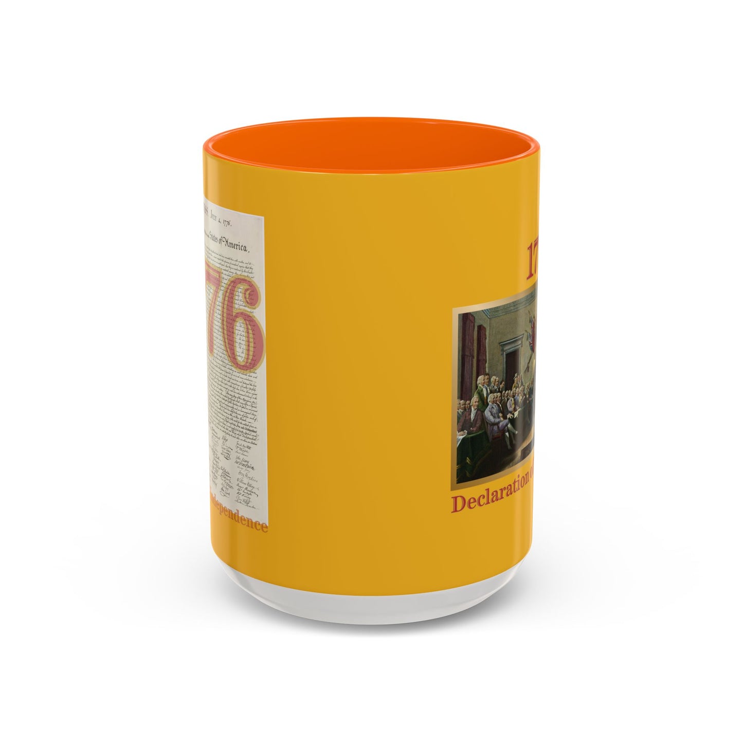 Declaration of Independence Yellow Accent Mug by theGreenDragonTavern.shop