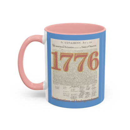 Declaration of Independence Light Blue Accent Mug by theGreenDragonTavern.shop