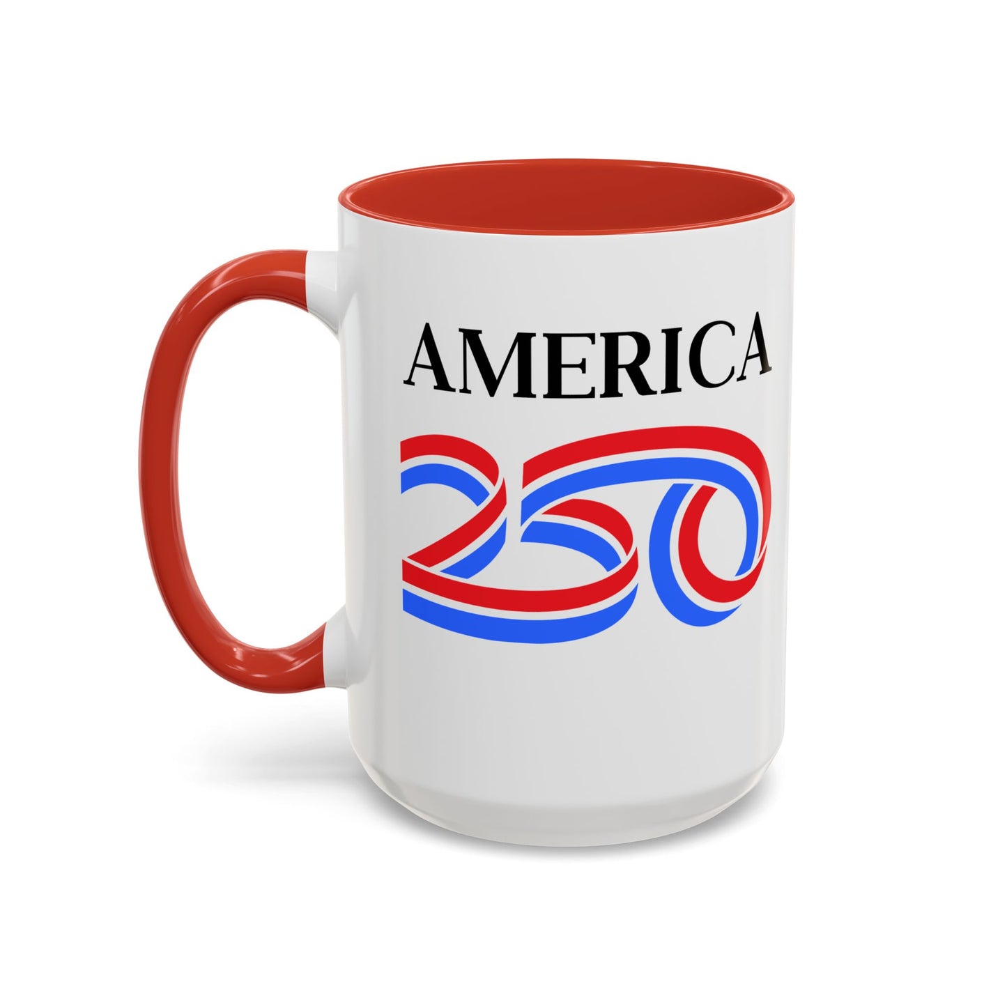 America 250 White Accent Mug by theGreenDragonTavern.shop
