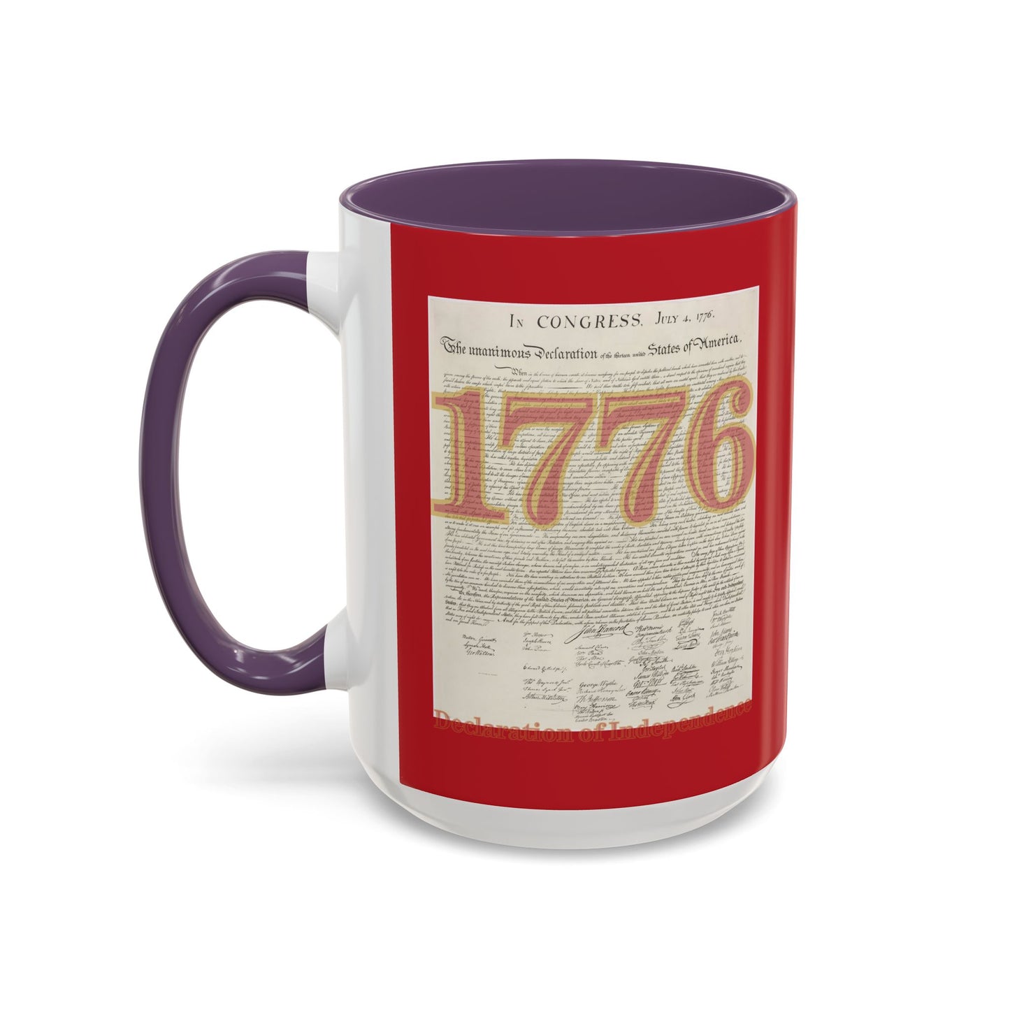 Declaration of Independence Red Accent Mug by theGreenDragonTavern.shop