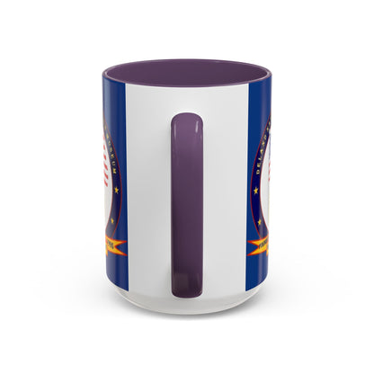 DeLand Naval Air Station Museum Blue Accent Mug by theGreenDragonTavern.shop