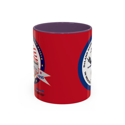 DNASM 2-sided, Founding & Student Art w/Navy Ring Red Accent Mug by theGreenDragonTavern.shop