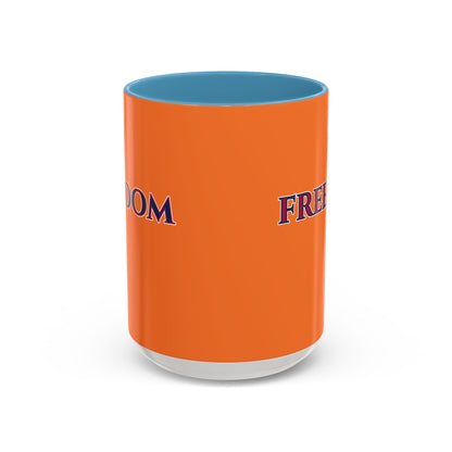 Freedom, Orange Accent Mug by theGreenDragonTavern.shop
