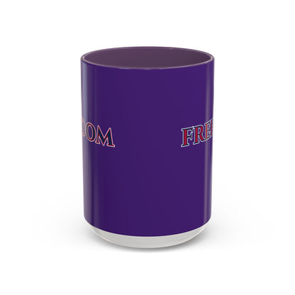 Freedom, Dark Purple Accent Mug by theGreenDragonTavern.shop
