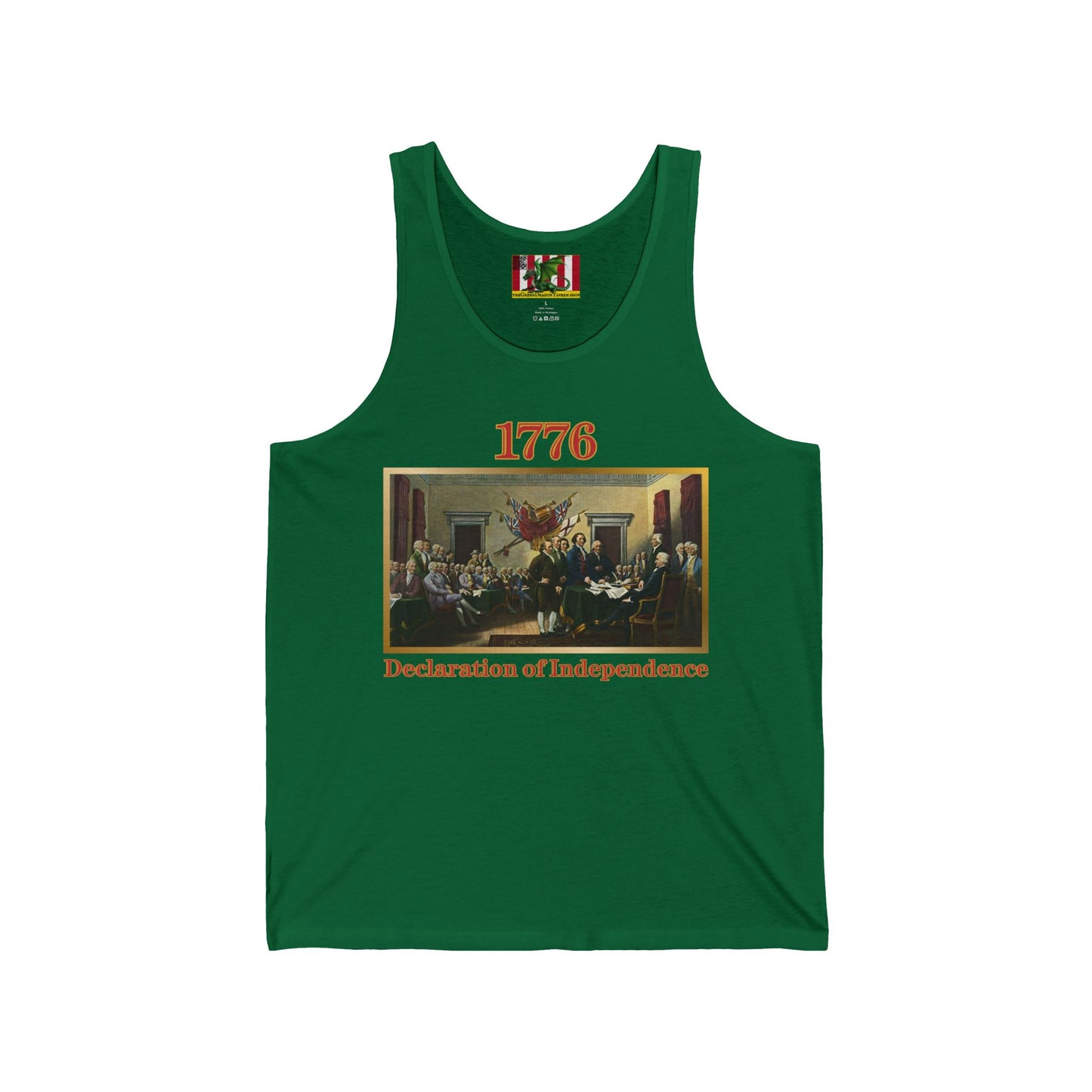 Declaration of Independence Unisex Jersey Tank Top by theGreenDragonTavern.shop