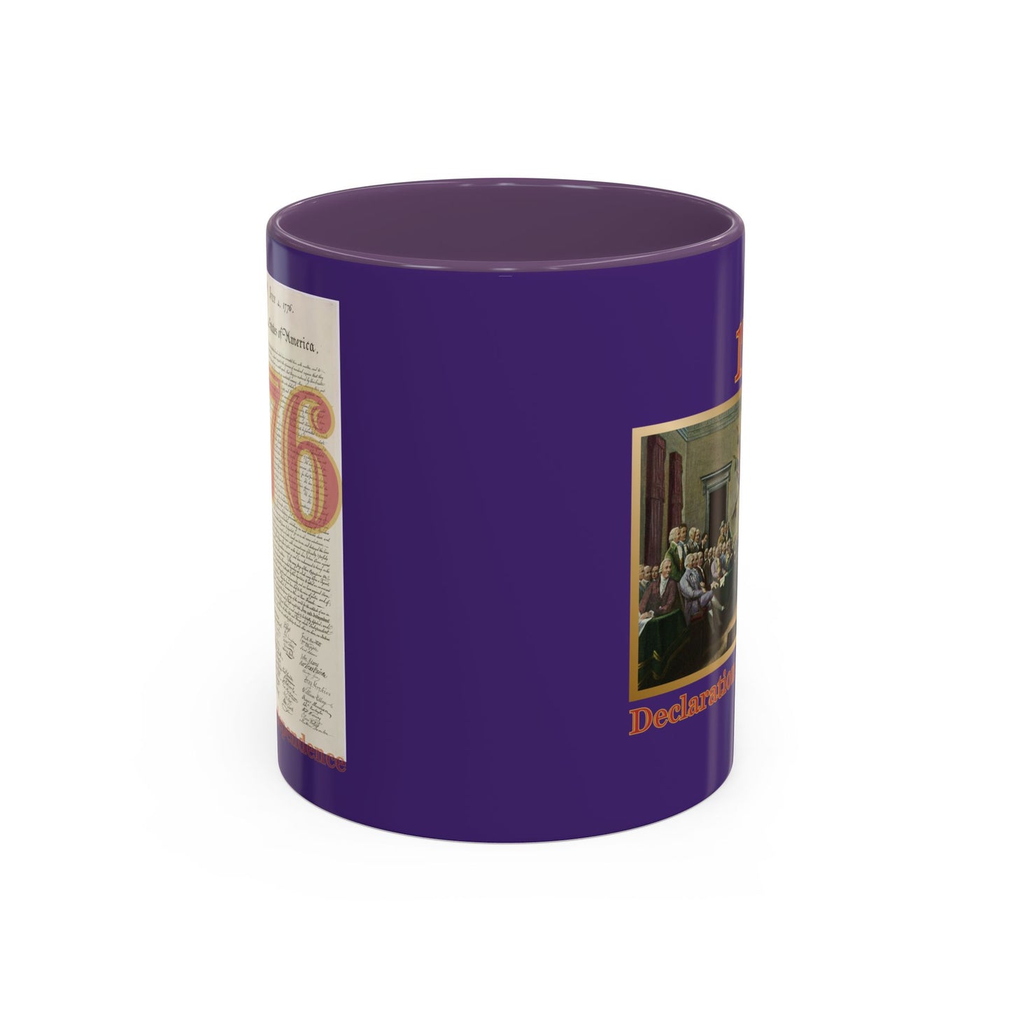 Declaration of Independence Dark Purple Accent Mug by theGreenDragonTavern.shop