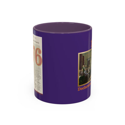 Declaration of Independence Dark Purple Accent Mug by theGreenDragonTavern.shop