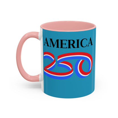 America 250 Turquoise Accent Mug by theGreenDragonTavern.shop