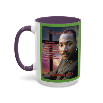 Use Me God, MLK Jr Green Accent Mug by theGreenDragonTavern.shop