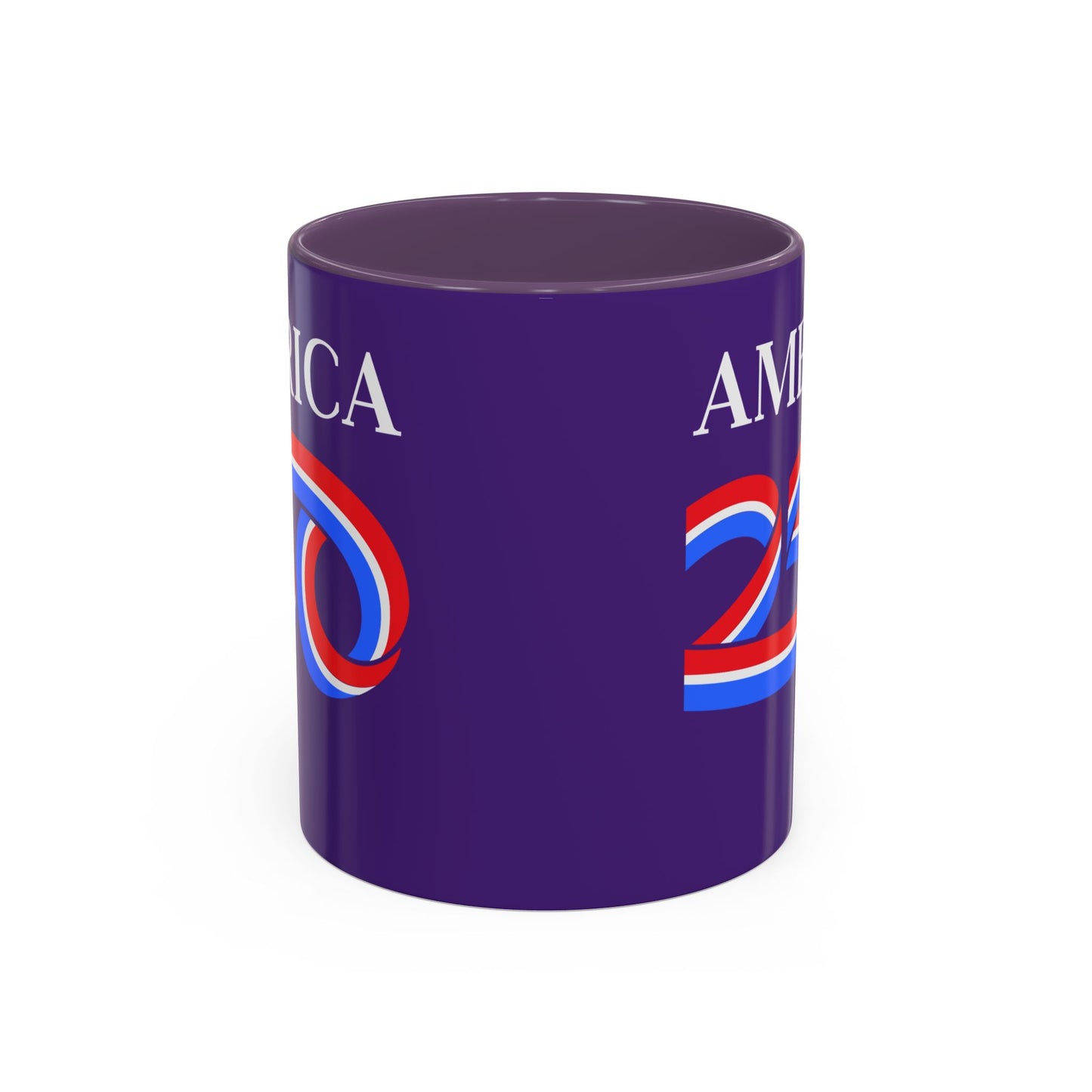 America 250 Dark Purple Accent Mug by theGreenDragonTavern.shop