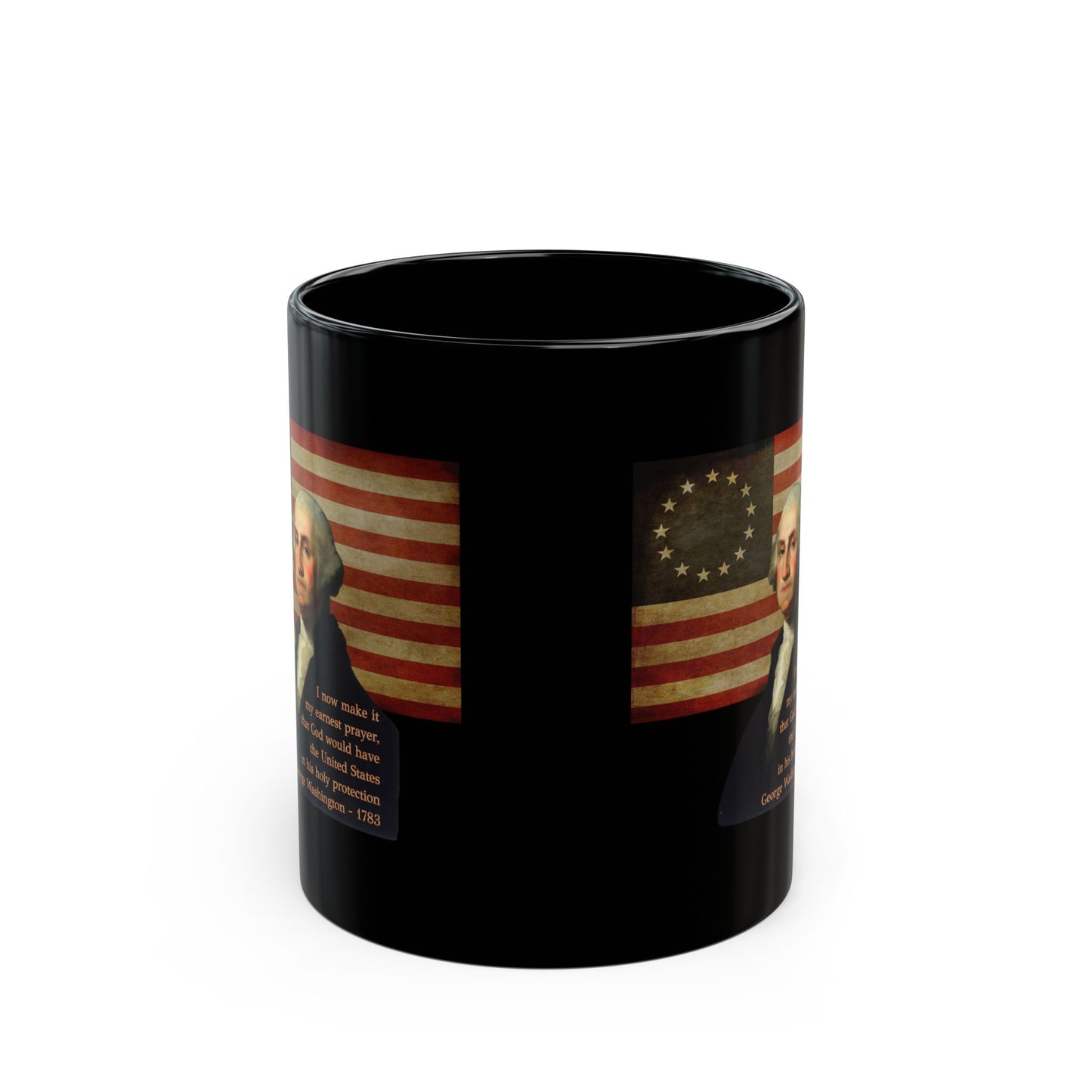 Washington's Earnest Prayer Black Mug by theGreenDragonTavern.shop