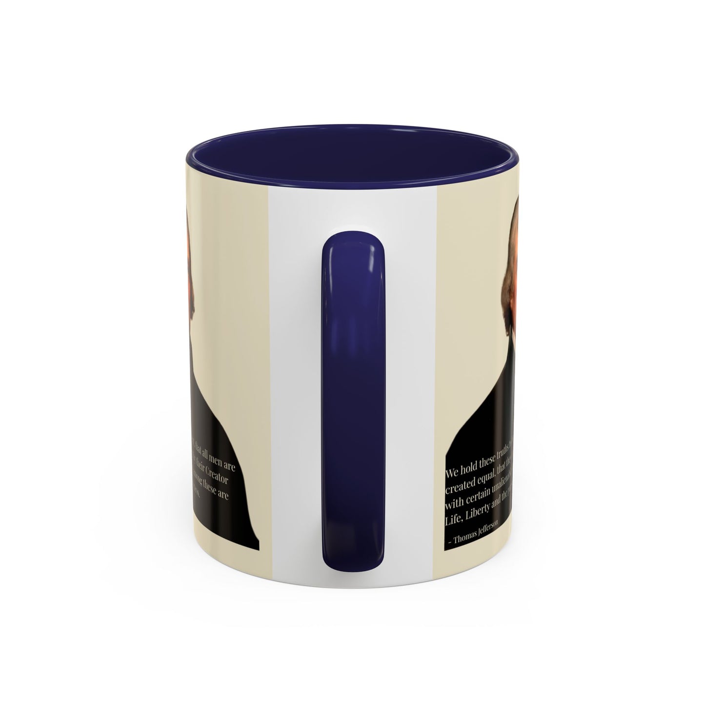 We hold these truths to be self-evident Parchment Yellow Accent Mug by theGreenDragonTavern.shop