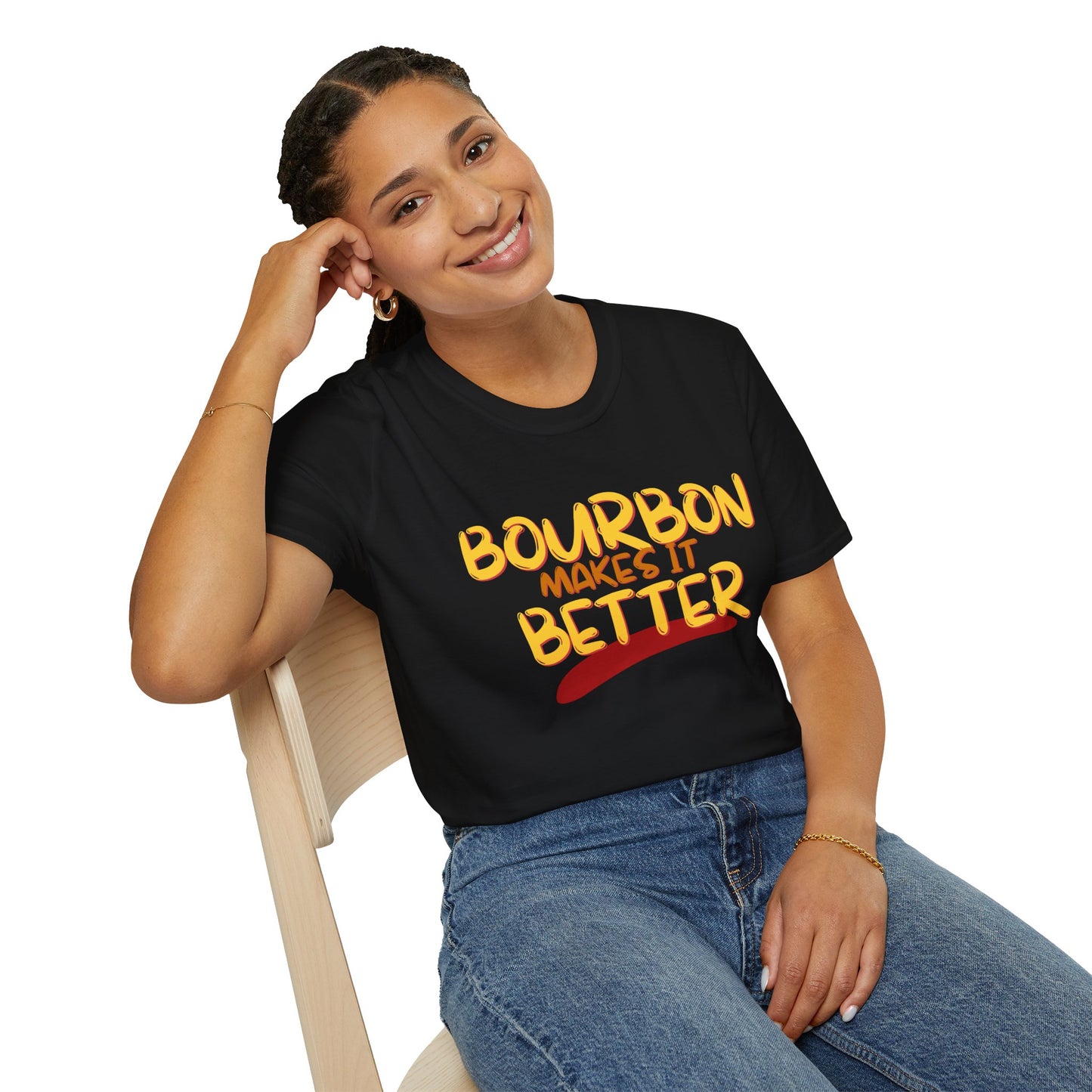 Bourbon makes it better DKcolors Unisex T-Shirt by theGreenDragonTavern.shop