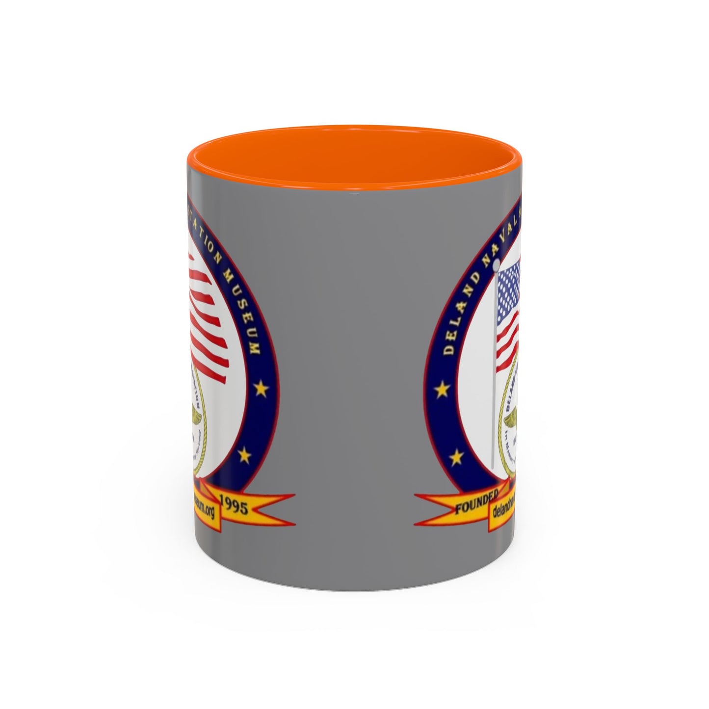 DeLand Naval Air Station Museum Grey Accent Mug by theGreenDragonTavern.shop