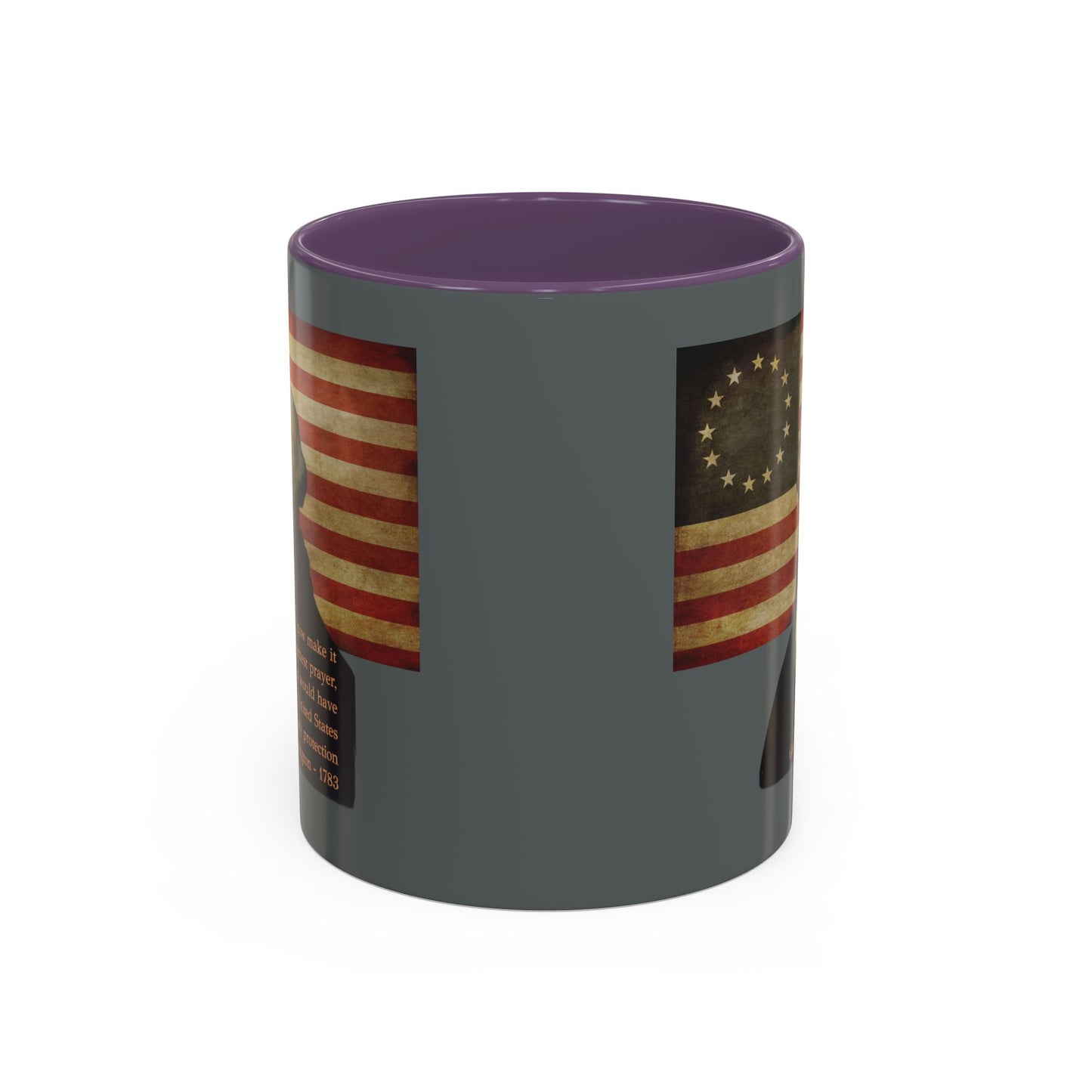 Washington's Earnest Prayer Grey Accent Mug by theGreenDragonTavern.shop