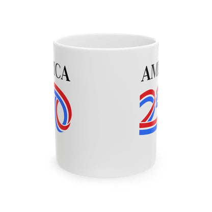 America 250 White Mug by theGreenDragonTavern.shop