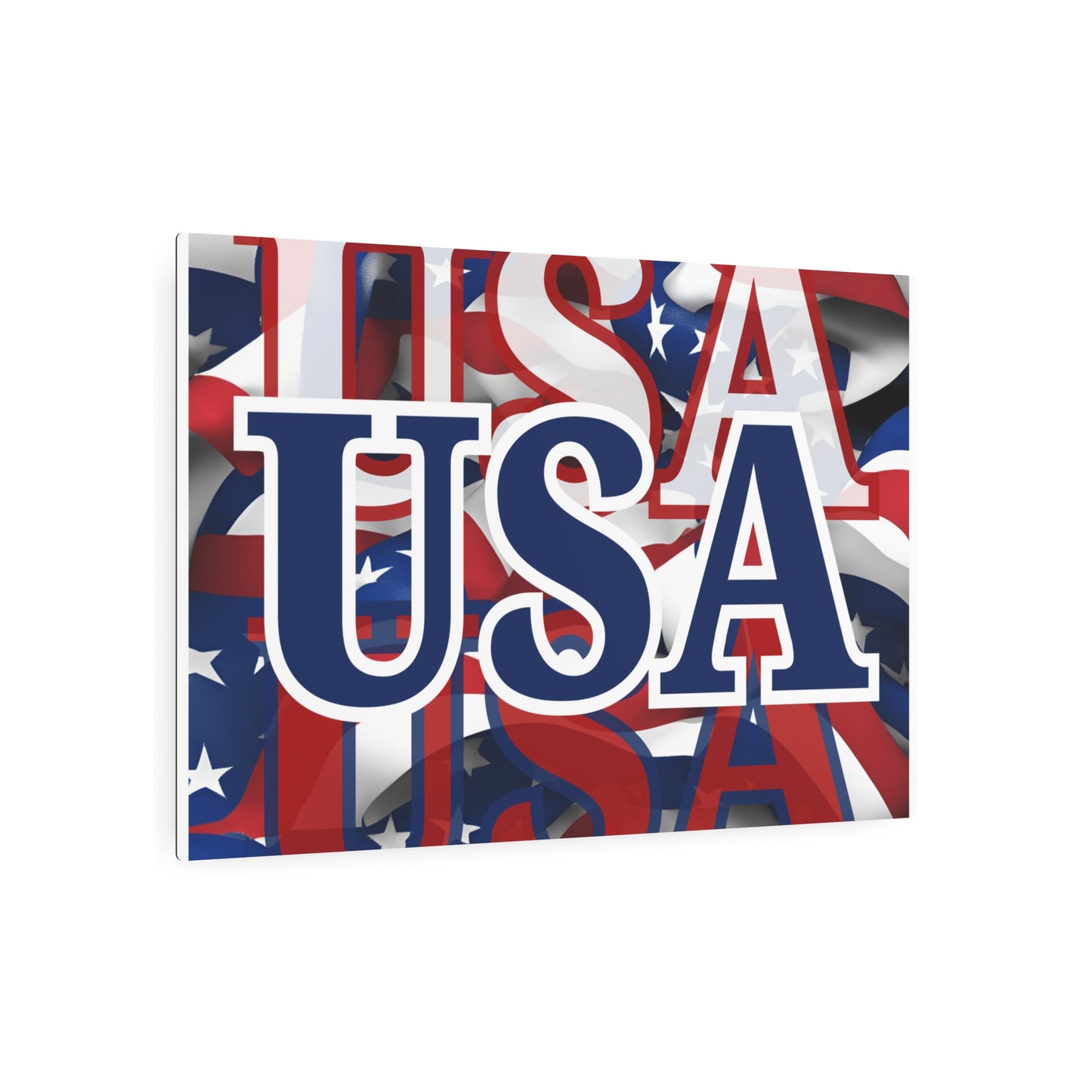 USA! USA! USA Blue Center Metal Art Sign by theGreenDragonTavern.shop