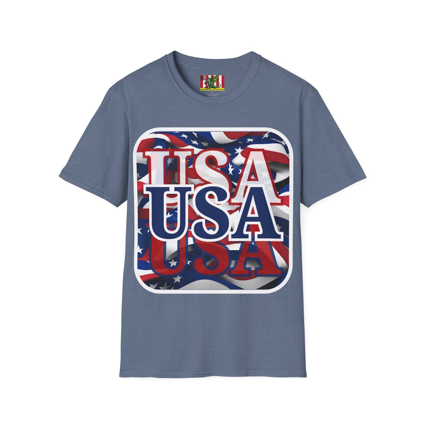 Red White and BLUE USA Patriot Dark colors Unisex T-Shirt by theGreenDragonTavern.shop