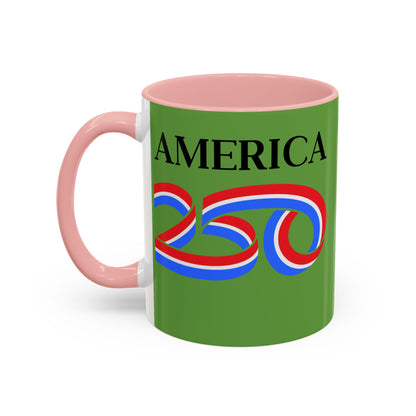 America 250 Green Accent Mug by theGreenDragonTavern.shop