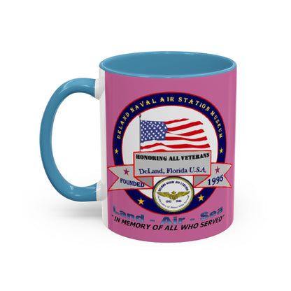 DNASM 2-sided, Founding & Student Art w/WhiteBG Pink Accent Mug by theGreenDragonTavern.shop