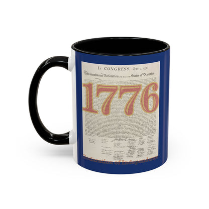 Declaration of Independence Dark Blue Accent Mug by theGreenDragonTavern.shop