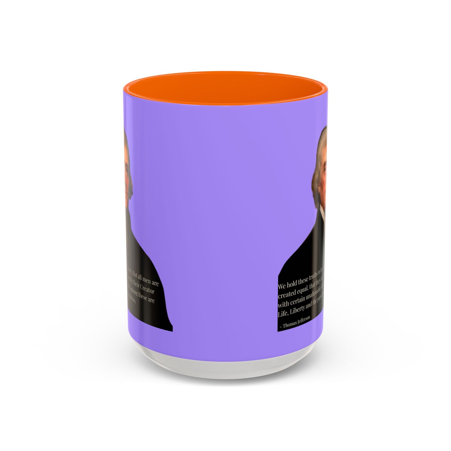 We hold these truths to be self-evident Light Purple Accent Mug by theGreenDragonTavern.shop