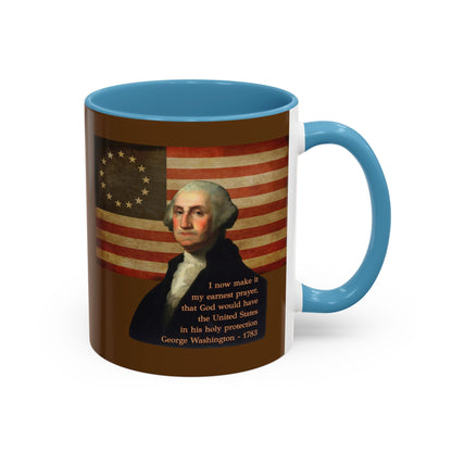 Washington's Earnest Prayer Brown Accent Mug by theGreenDragonTavern.shop