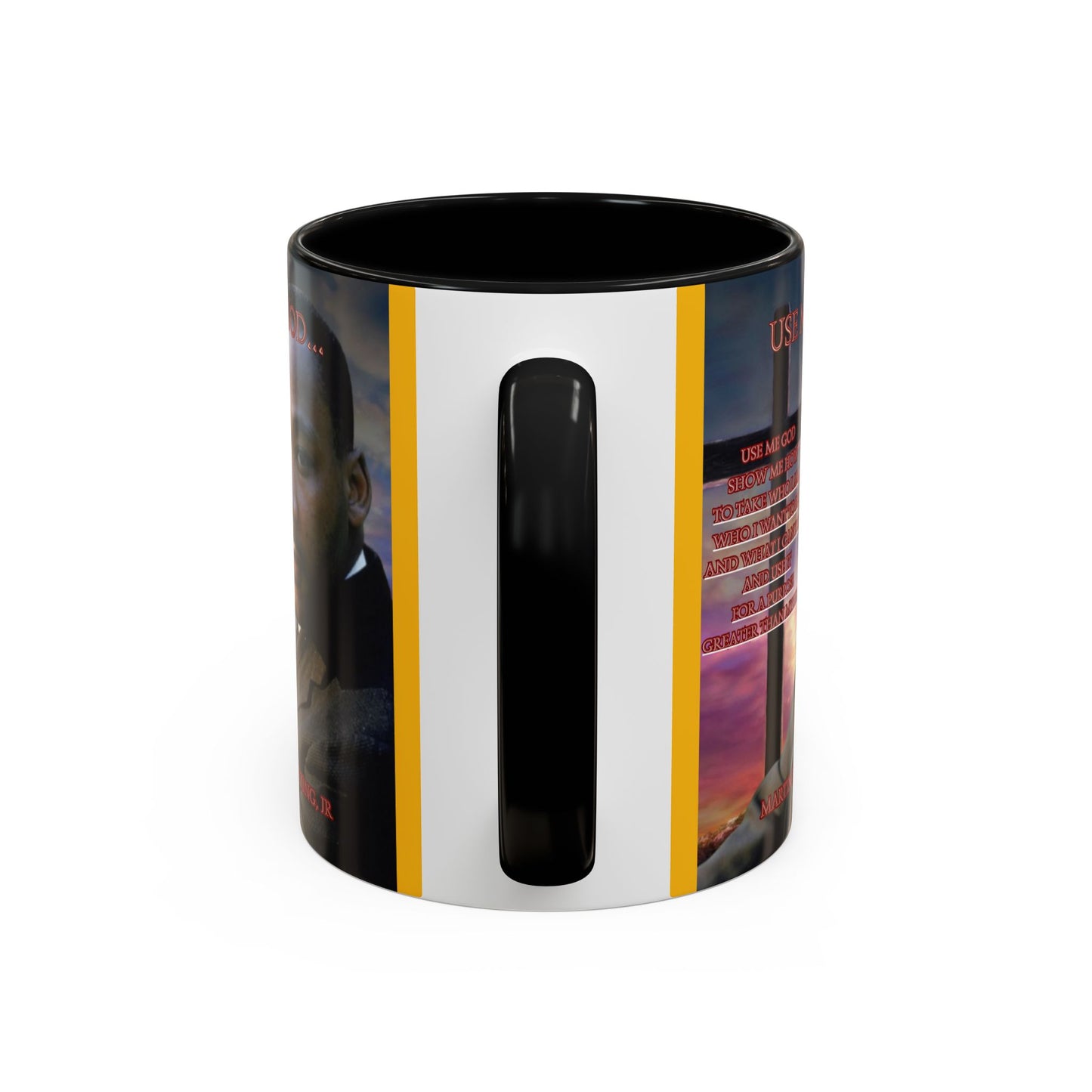 Use Me God, MLK Jr Yellow Accent Mug by theGreenDragonTavern.shop