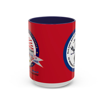 DNASM 2-sided, Founding & Student Art w/Navy Ring Red Accent Mug by theGreenDragonTavern.shop