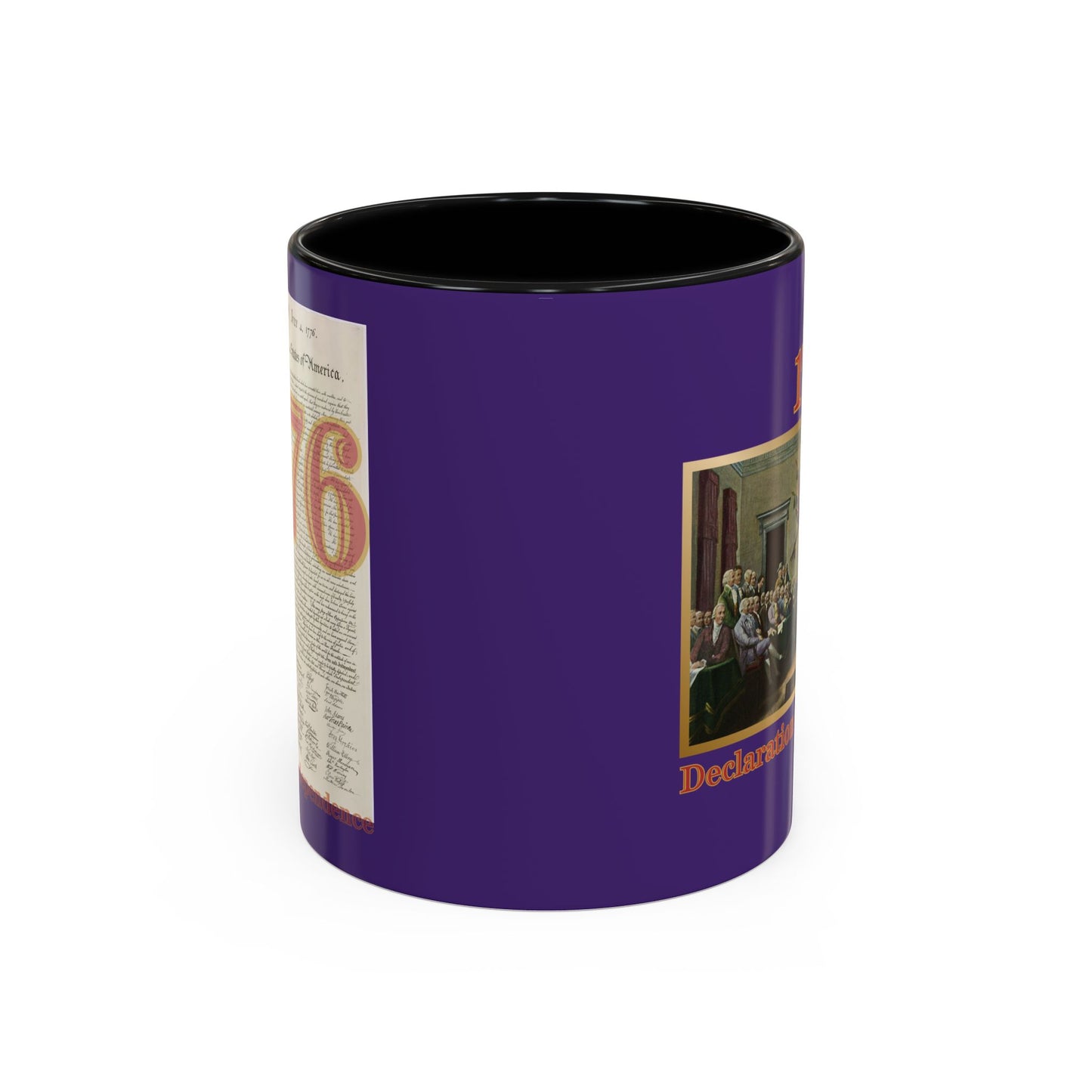 Declaration of Independence Dark Purple Accent Mug by theGreenDragonTavern.shop