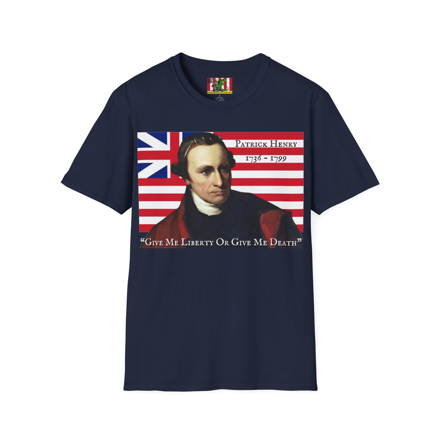 Patrick Henry Dark colors Unisex T-Shirt by theGreenDragonTavern.shop