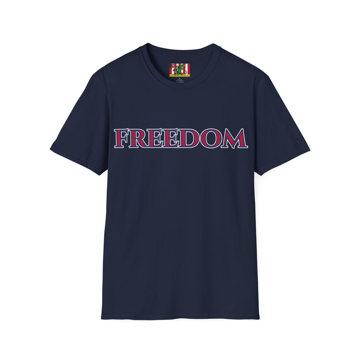 Freedom, Red font, Dark colors Unisex T-Shirt by theGreenDragonTavern.shop