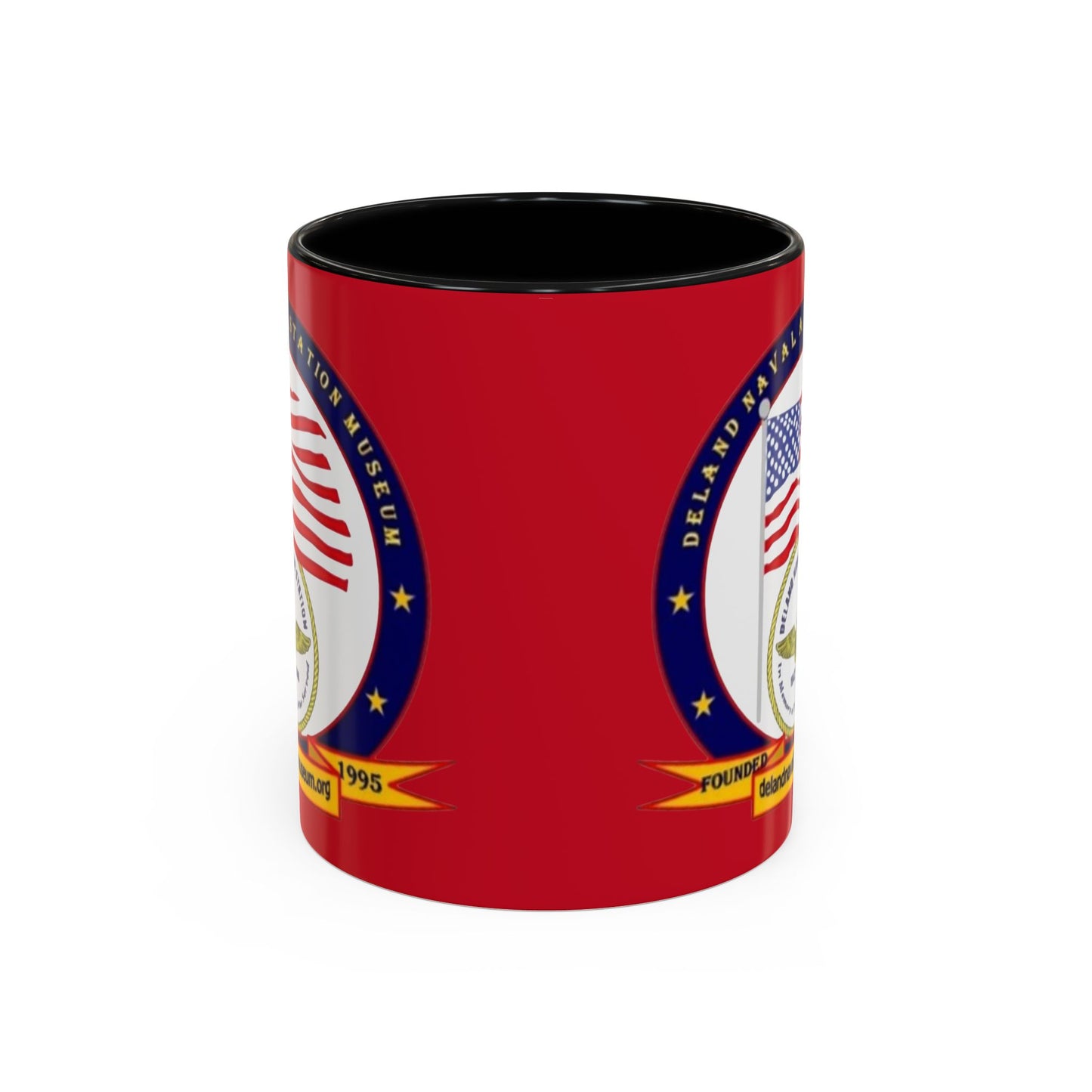 DeLand Naval Air Station Museum Red Accent Mug by theGreenDragonTavern.shop