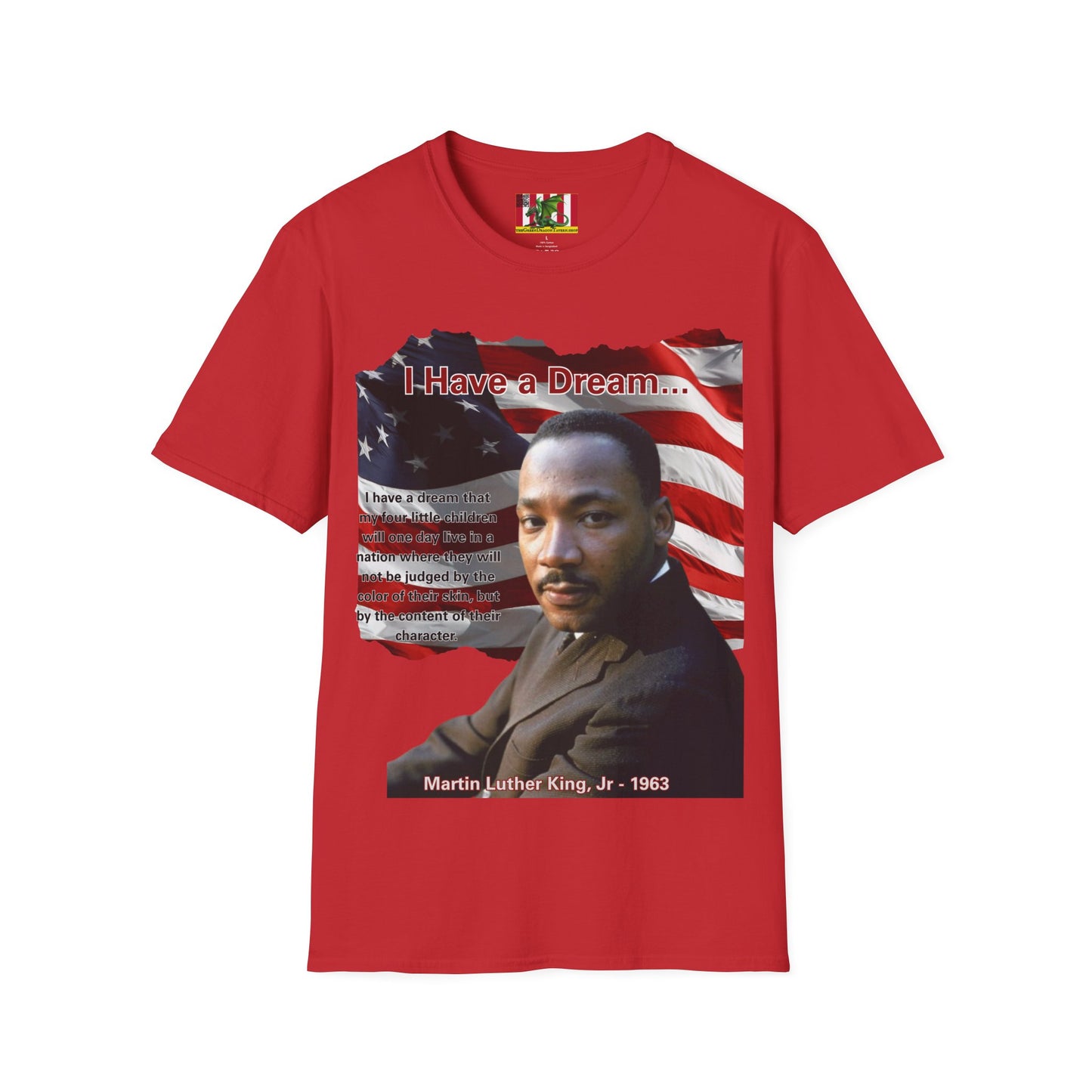 "I Have a Dream" MLKJr Light colors Unisex T-Shirt by theGreenDragonTavern.shop