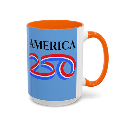 America 250 Light Blue Accent Mug by theGreenDragonTavern.shop