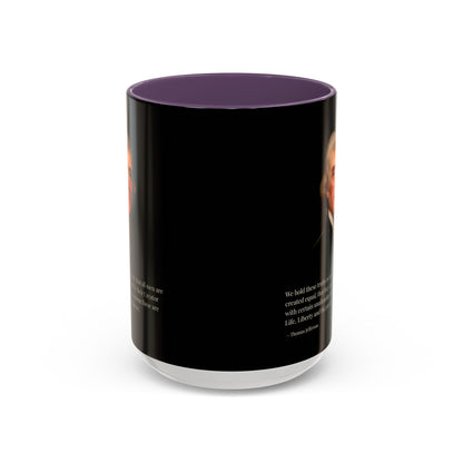 We hold these truths to be self-evident Black Accent Mug by theGreenDragonTavern.shop
