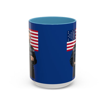 "Traitors and Patriots" Ulysses Grant Dark Blue Accent Mug by theGreenDragonTavern.shop