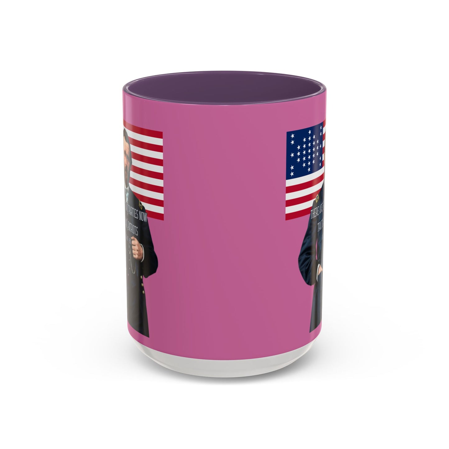 "Traitors and Patriots" Ulysses Grant Pink Accent Mug by theGreenDragonTavern.shop