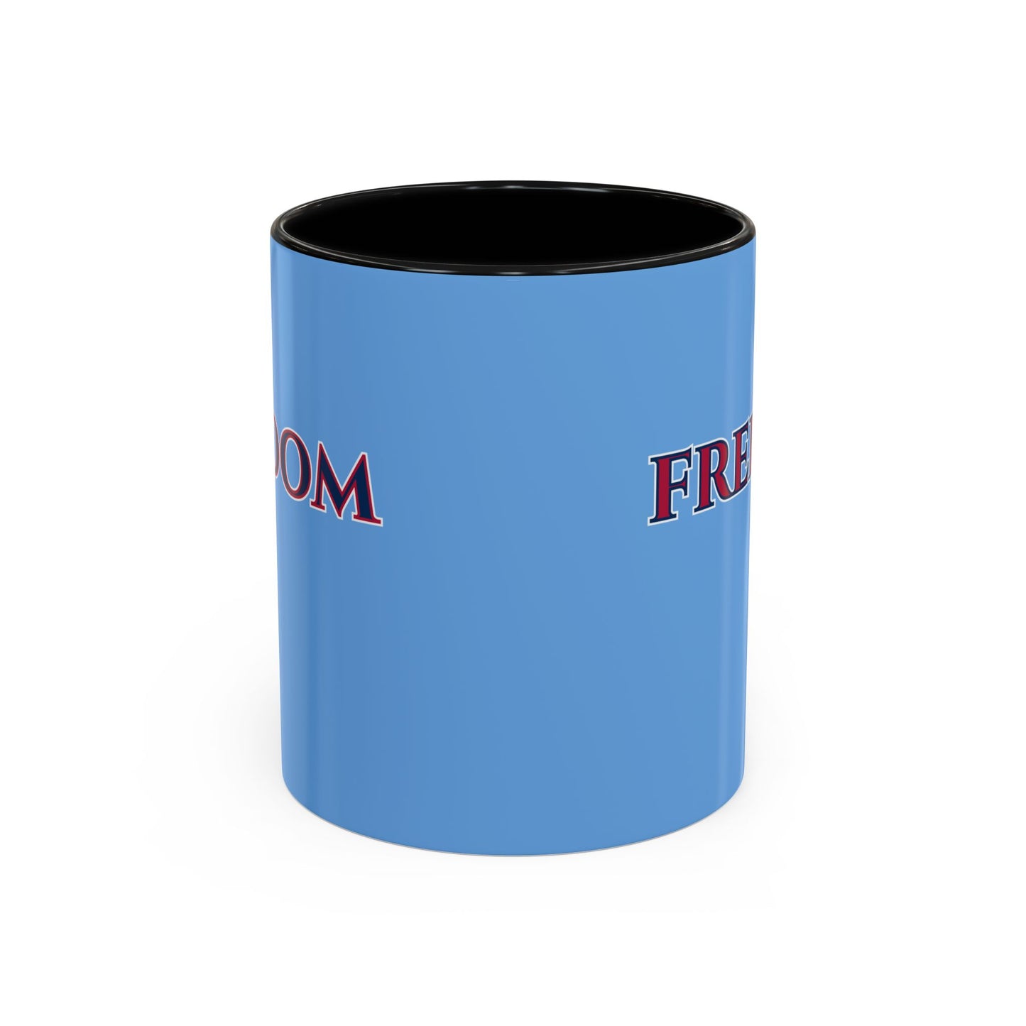 Freedom, Light Blue Accent Mug by theGreenDragonTavern.shop