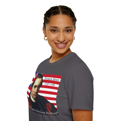 Patrick Henry Dark colors Unisex T-Shirt by theGreenDragonTavern.shop